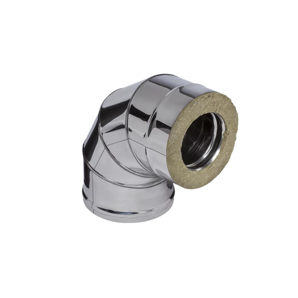 GS-Z Сэндвич-колено 90° (430+Zn/0,5 мм) Ø110x200 (окрашен RAL)