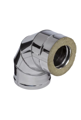 GS-Z Сэндвич-колено 90° (430+Zn/0,5 мм) Ø120x200 (окрашен RAL)