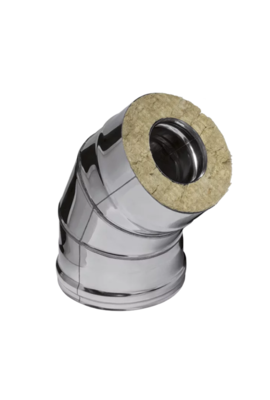 GS-Z Сэндвич-колено 135° (430+Zn/0,5 мм) Ø130x200 (окрашен RAL)