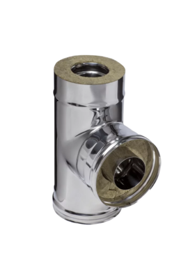 HF-Z Сэндвич-тройник 90° (430+Zn/0,8 мм) Ø120x200 (окрашен RAL)