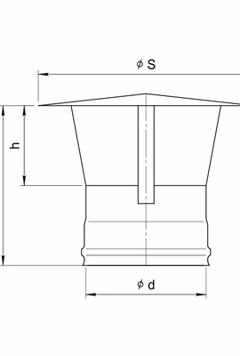 Зонт-Д (430/0,5 мм) Ø250 (окрашен RAL)