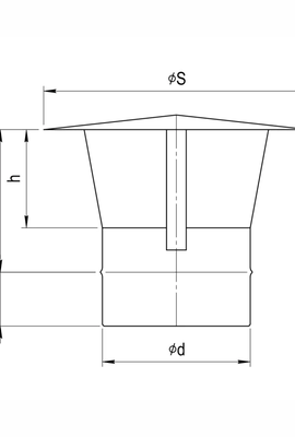 Зонт-К (430/0,5 мм) Ø300 (окрашен RAL)