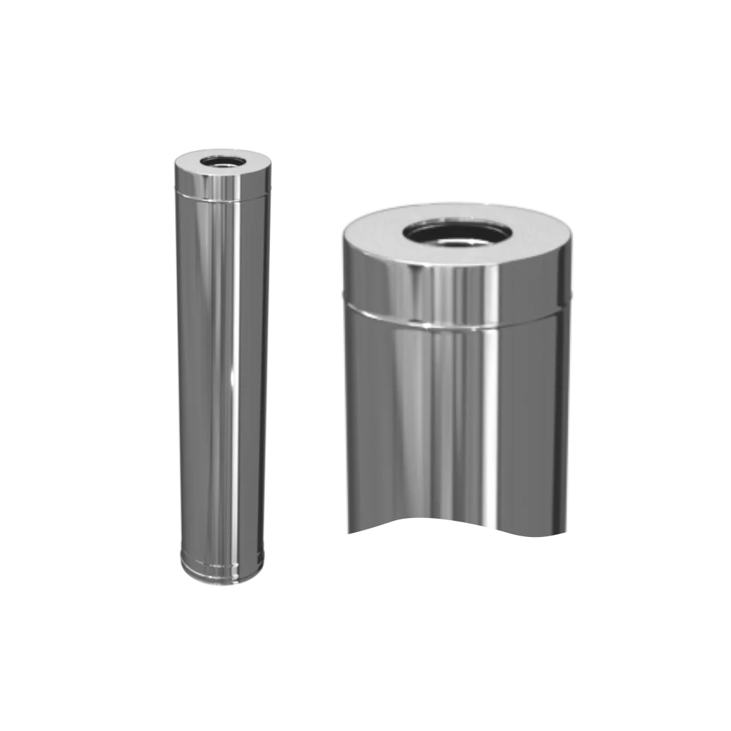 CERAMICS Сэндвич 0,5 м (304/0,8 мм + нерж.) Ø150x210 (окрашен RAL)
