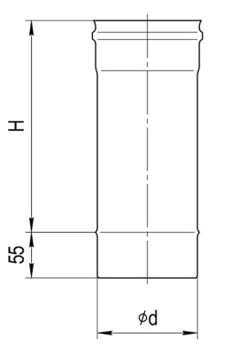 Дымоход 0,25 м (430/0,5 мм) Ø115