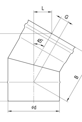 Колено угол 135° (430/0,5 мм) Ø125