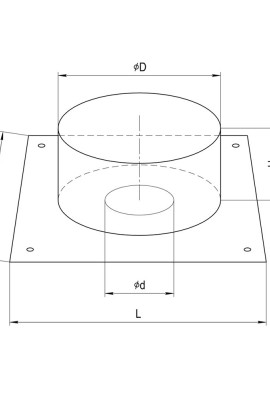 Потолочно проходной узел (круг) (430/0,5 мм) Ø110