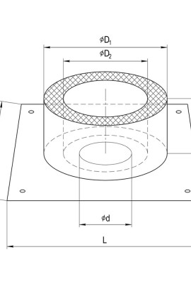 Потолочно проходной узел (круг+термо) (430/0,5 мм) Ø150